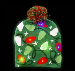 CHRISTMAS BULB LIGHT-UP BEANIE HAT