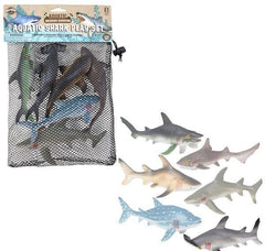 6PC MESH BAG SHARK ASSORTMENT LLB kids toys