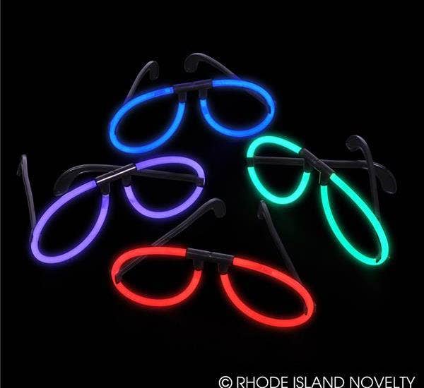 ASSORTED GLOW GLASSES LLB kids toys