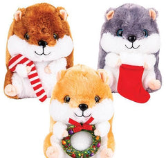 10"CHRISTMAS HAMSTER LLB Plush Toys