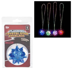 2.5" FLASHING CRYSTAL STAR BALL NECKLACE LLB kids toys