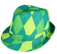 GREEN PLAID FEDORA LLB kids toys