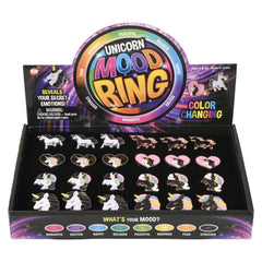 Unicorn Mood Ring 1" 24ct - LLB Toys