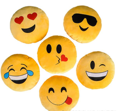 12" EMOTICON PILLOW LLB Plush Toys