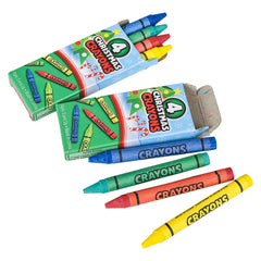 CHRISTMAS CRAYONS 4PC LLB Stationary