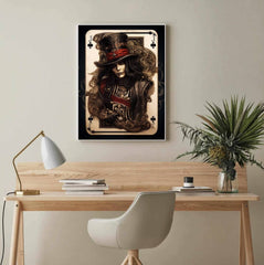 Steampunk Jack of Clubs Canvas Wall Art Print