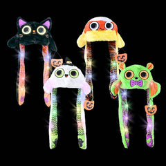 Halloween Popping Ear Light-Up Hat Assortment 4ct - LLB Toys