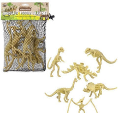 8PC MESH BAG DINOSAUR FOSSIL ASSORTMENT LLB kids toys