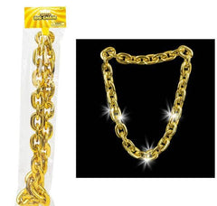 38" LIGHT-UP BIG CHAIN GOLD NECKLACE LLB Light-up Toys