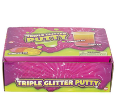 3" TRI COLOR GLITTER PUTTY LLB Slime & Putty