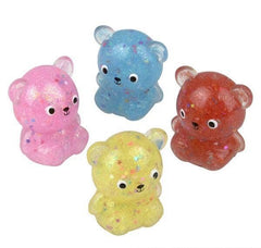 2.25" SQUISH STICKY GLITTER BEAR LLB Squishy Toys