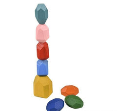 10PCS WOODEN BALANCING STONES LLB kids toys