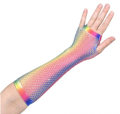 RAINBOW FISHNET FINGERLESS LONG GLOVE LLB kids toys