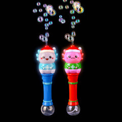 Light-Up Christmas Axolotl Bubble Wand 12"- LLB Toys