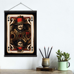 Stylized King of Spades Canvas Wall Art Print