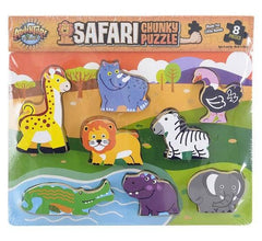 11.75" x 10.25" 8 PC CHUNKY SAFARI THEME PUZZLE LLB Puzzle