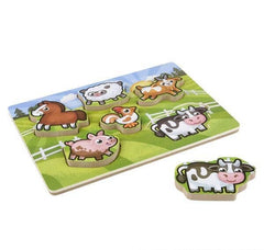 11.75" x 10.25" 6PC CHUNKY FARM PUZZLE LLB Puzzle