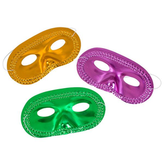 6.75" MARDI GRAS MASKS LLB Party Supply