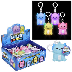 2.5" Light-Up Axolotl Keychain 12ct LLB Light-up Toys