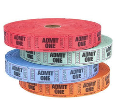 ADMIT ONE SINGLE ROLL TICKETS 2000/ROLL LLB kids toys