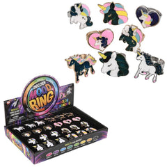 Unicorn Mood Ring 1" 24ct - LLB Toys