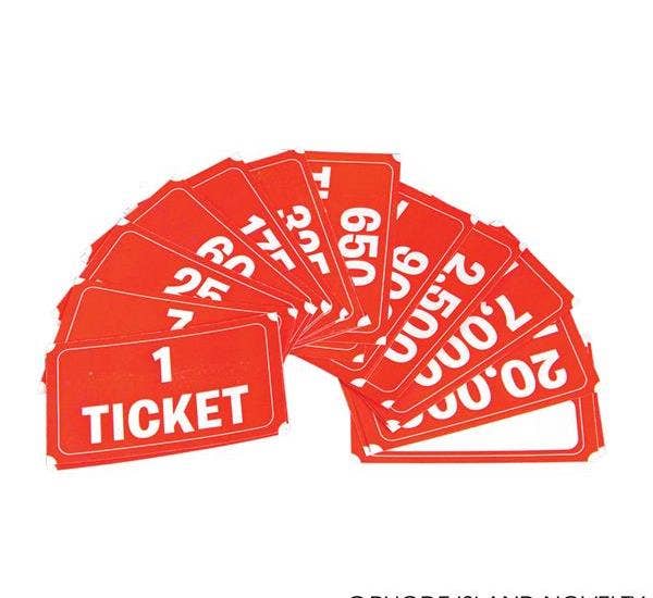 RED REDEMPTION TICKET LLB kids toys