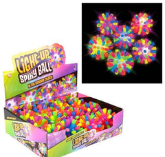 4" LIGHT-UP RAINBOW SPIKY BALL LLB Light-up Toys