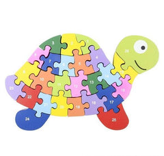 9.25" 6.25" WOODEN TURTLE LETTER PUZZLE LLB Puzzle