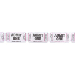 ADMIT ONE SINGLE TICKET ROLLS WHITE LLB kids toys