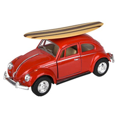 5" Diecast Pull Back 1967 VW Beetle/Surfboard