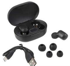 BLACK WIRELESS EAR PHONES WITH CHARGING CASE LLB kids toys