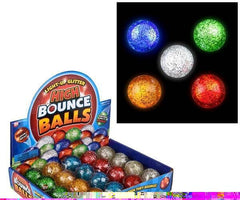 1.75" LIGHT-UP GLITTER HI BOUNCE BALL 20PCS  Light-up Toys