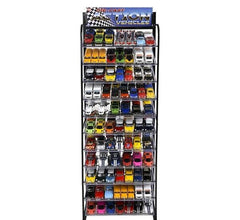 METAL DISPLAY RACK AND 156 PC VEHICLE BUNDLE 1 LLB Car Toys