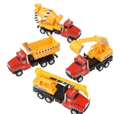 5.25" Pull Back Construction Trucks - 12/DISP - Car Toys