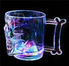 LIGHT-UP SKULL GLASS 4" 16 OZ LLB Light-up Toys