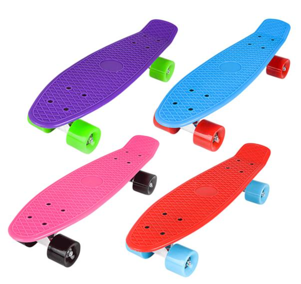 PLASTIC RETRO SKATEBOARD 21.5