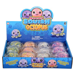 3" Light-Up Squish And Stretch Beaded Octopus  Light-up Toys