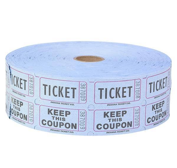 DOUBLE ROLL TICKET BLUE -2000/ROLL LLB Party Supply