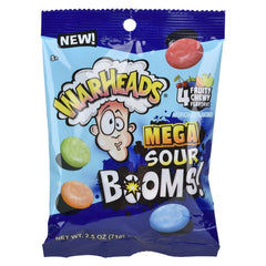 Warheads Sour Boom Fruit Chews Peg Bag