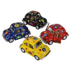 4" Diecast Pull Back 1967 VW Classic Beetle With Printing