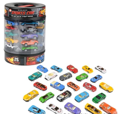 25PC DIE-CAST CAR SET IN TIRE CARRYING TUB LLB Car Toys