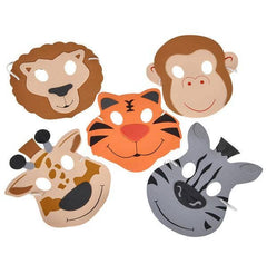 7.5" FOAM ZOO ANIMAL MASKS LLB kids toys