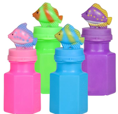 MINI TROPICAL FISH BUBBLE BOTTLE 0.6OZ 3" LLB kids toys