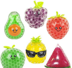 3" SQUEEZY BEAD FUN FRUIT LLB Squishy Toys