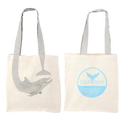 16" DOLPHIN TAIL ECO-FRIENDLY CANVAS BAG LLB kids toys