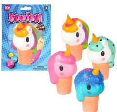 SQUISH UNICORN ICE CREAM 4" LLB Squishy Toys