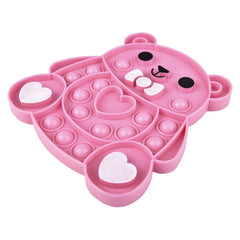 6.25" Valentines Glitter Bear Bubble Popper LLB kids toys