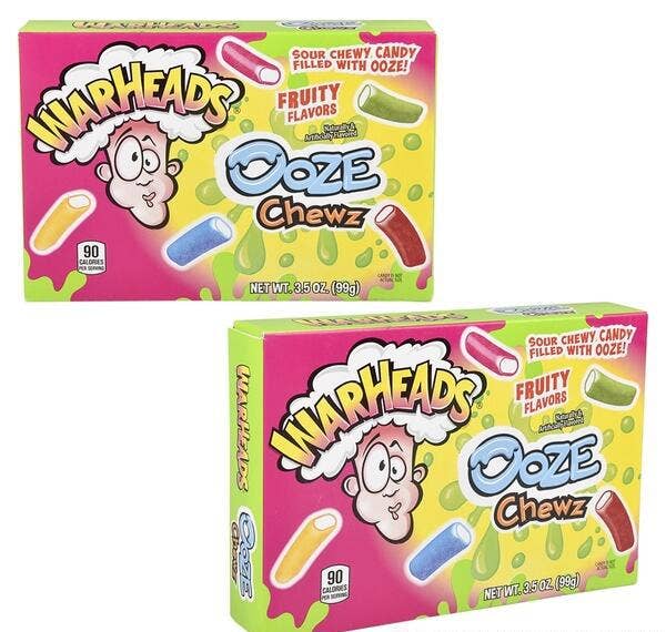 WARHEADS OOZE CHEWS THEATER BOX 12 PC/CASE LLB Candy