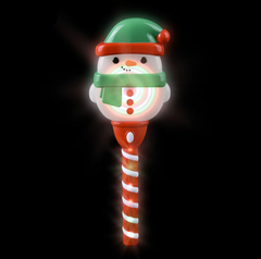 14" Light-Up Swirl Snowman Wand- LLB Christmas