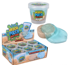 3" BEACH PUTTY 6PC DISPLAY LLB Slime & Putty